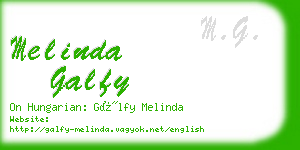 melinda galfy business card